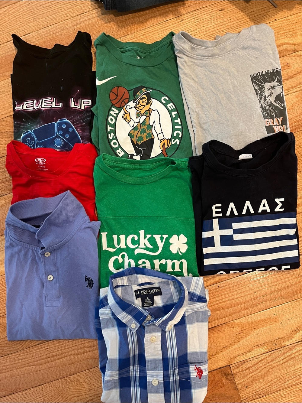 Boys large 10/12 shirt haul